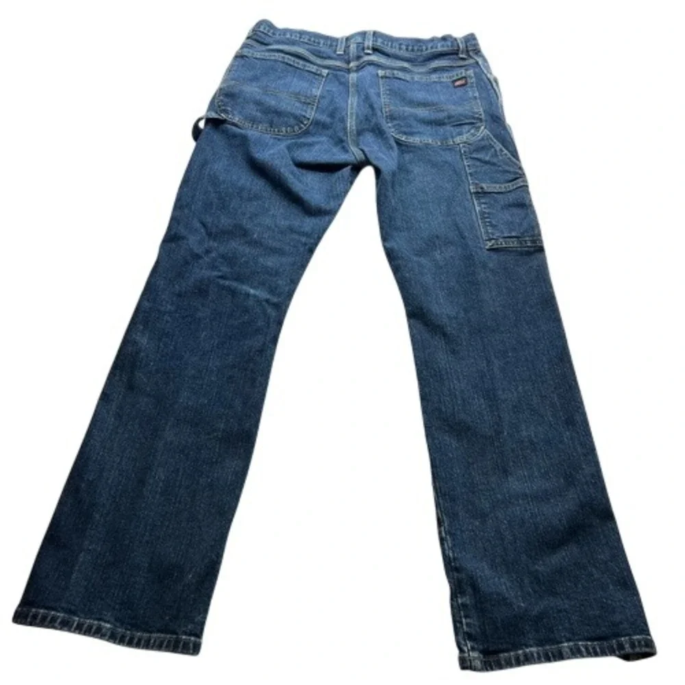 Mens Genuine DICKIES Carpenter Denim Blue Jeans Medium Wash‎ Size 36x32 Workwear